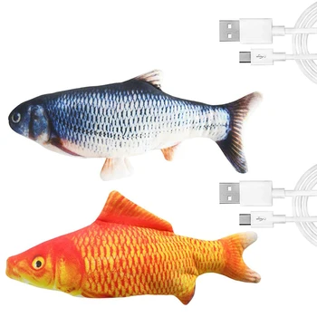2 Pack Electric Moving Fish Cat Toy, Realistic Plush Simulation Electric Wagging Fish Cat Toy Catnip Kicker Toys
2 Pack Electric Moving Fish Cat Toy, Realistic Plush Simulation Electric Wagging Fish Cat Toy Catnip Kicker Toys