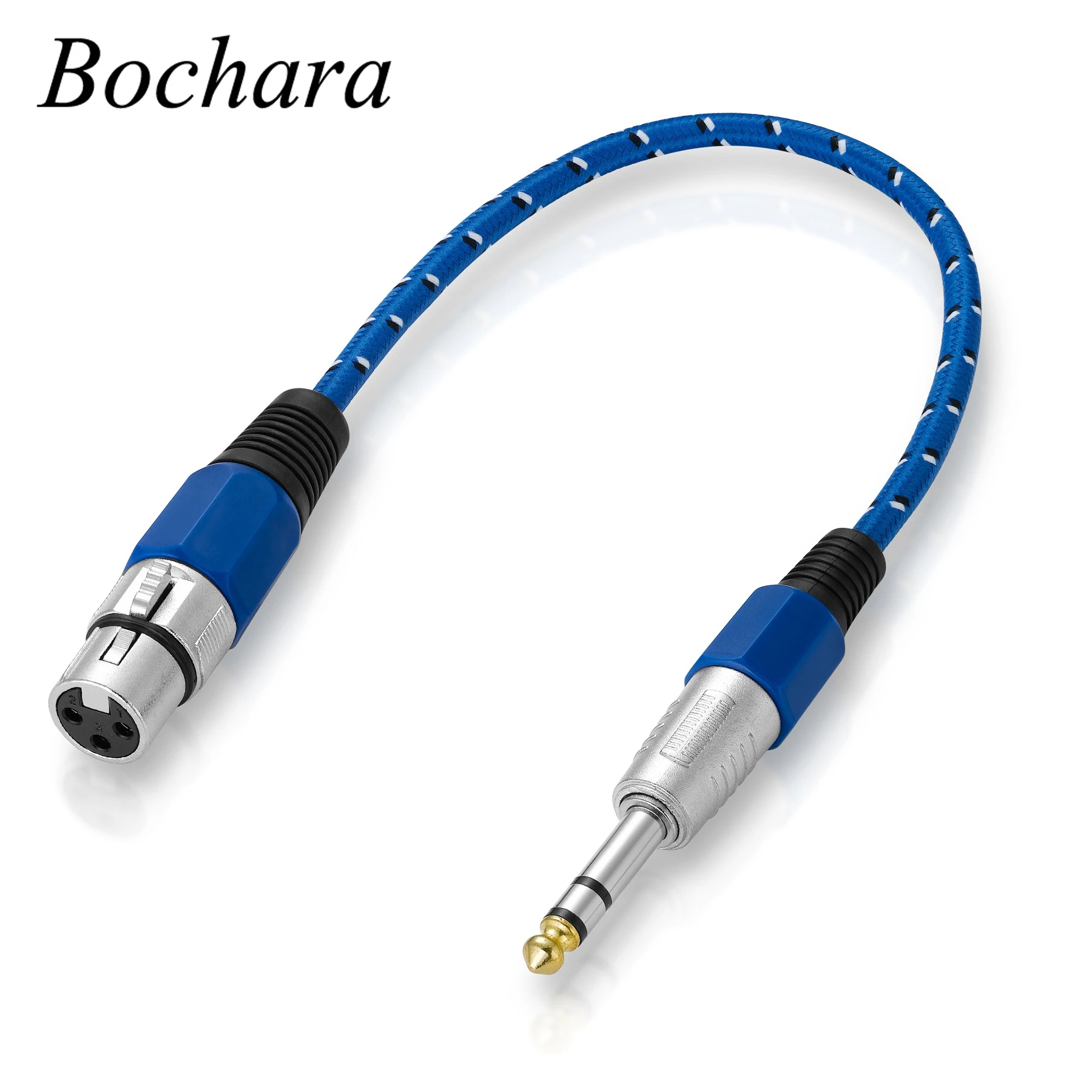 Bochara 30 см USB кабель с нейлоновой оплеткой 6 5 мм стерео штекер XLR Женский конвертер