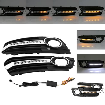 For Audi A4 B8 2009 2010 2011 2 pieces Car DRL Daytime Runing Light Turn Signal Light Front Bumper Grill Fog Light Grille Cover 
For Audi A4 B8 2009 2010 2011 2 pieces Car DRL Daytime Runing Light Turn Signal Light Front Bumper Grill Fog Light Grille Cover