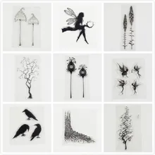 Árvores transparente selo claro para diy scrapbooking/cartão que faz/crianças natal diversão decoração suprimentos(China)