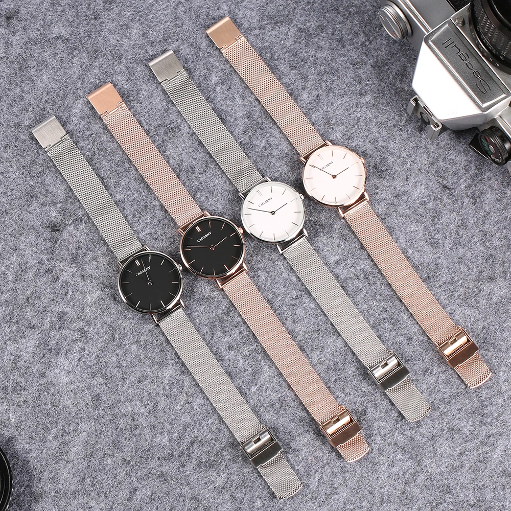 drop shipping ultra thin quartz watches for women fashion ladies wristwatch drop shipping rose gold steel mesh bracelet watch gifts (31)