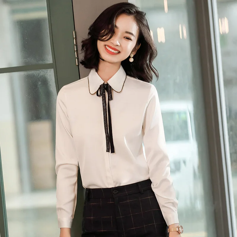 2020 new plus size women's high quality solid color ladies office shirt Casual long-sleeved ladies workwear bottoming shirt
2020 new plus size women's high quality solid color ladies office shirt Casual long-sleeved ladies workwear bottoming shirt