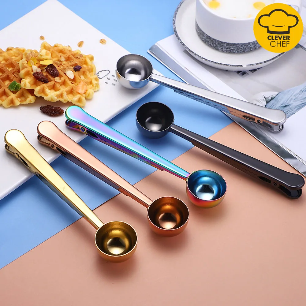 Multifunction Stainless Steel Coffee Scoops Clip Tea Coffee Measuring Cup Coffeeware Tools Kitchen Gold Accessories Cafe Scoops
Multifunction Stainless Steel Coffee Scoops Clip Tea Coffee Measuring Cup Coffeeware Tools Kitchen Gold Accessories Cafe Scoops