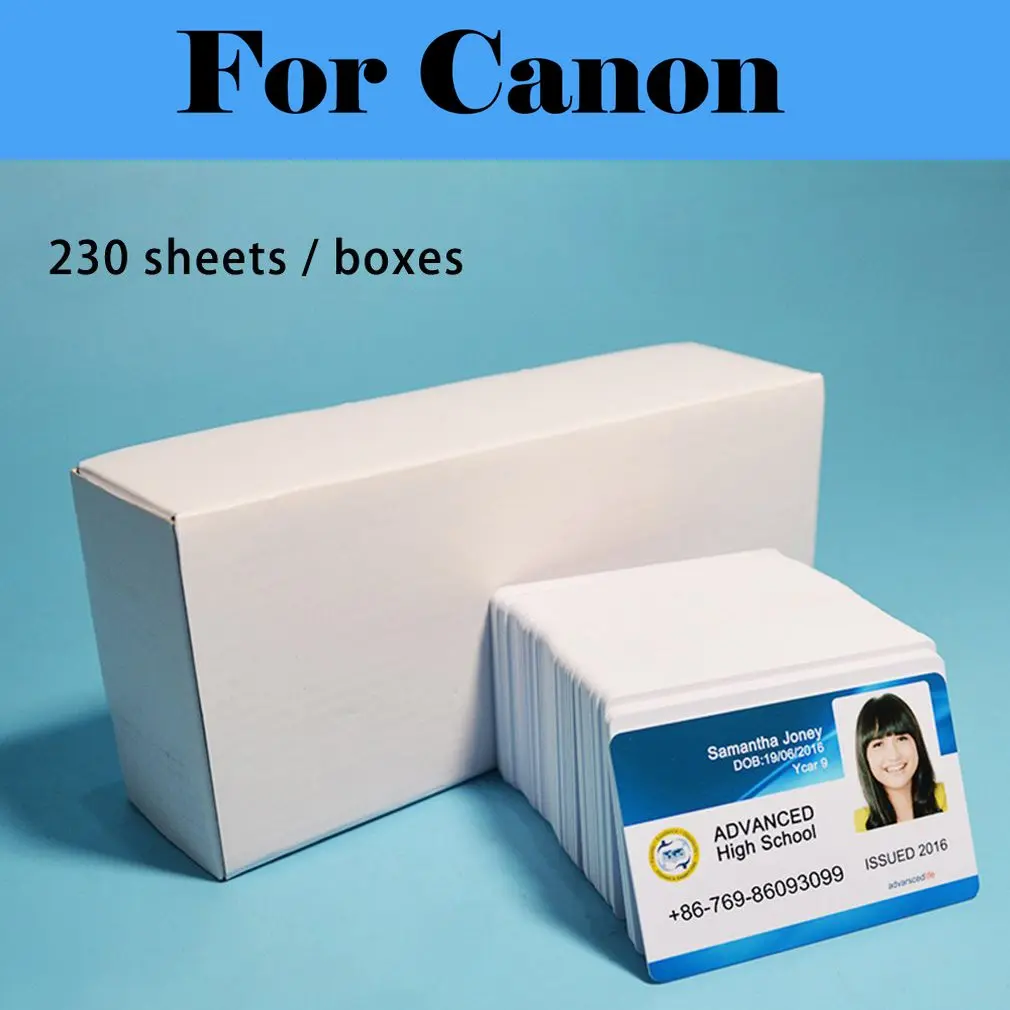 230PCS Directly Printing Inkjet Blank PVC Card Printer Double Side Printable For Canon PIXMA IX6820 MG3620 MX532 PRO-100 TR4520
230PCS Directly Printing Inkjet Blank PVC Card Printer Double Side Printable For Canon PIXMA IX6820 MG3620 MX532 PRO-100 TR4520