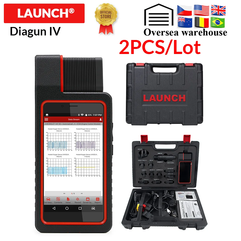 LAUNCH X431 Diagun IV Bluetooth/Wifi OBD2 Automotive Full System Diagnostic Tool Multi-Language 2 Year Free Update X431 Pro mini
LAUNCH X431 Diagun IV Bluetooth/Wifi OBD2 Automotive Full System Diagnostic Tool Multi-Language 2 Year Free Update X431 Pro mini