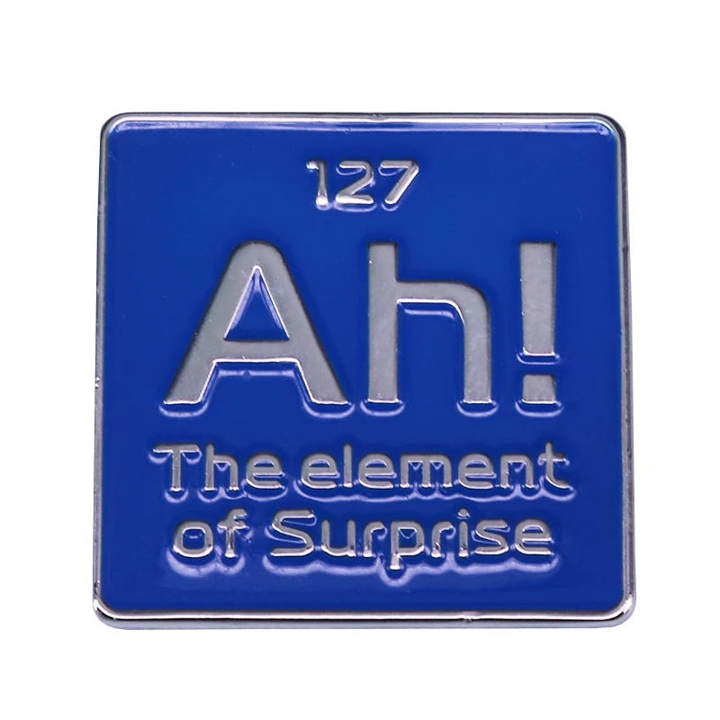 Ah! the element of surprise science brooch periodic element aesthetic design scientists nerd decor
Ah! the element of surprise science brooch periodic element aesthetic design scientists nerd decor