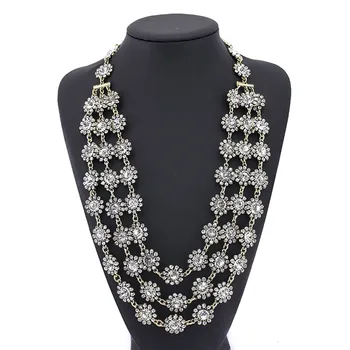 New Vintage Chunky Chain Statement Heavy Metal Maxi Crystal Flower Collar Necklaces Women Bijoux
New Vintage Chunky Chain Statement Heavy Metal Maxi Crystal Flower Collar Necklaces Women Bijoux