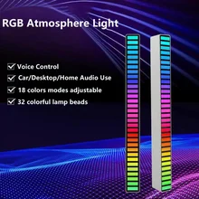 Car Sound Control Rhythm Light RGB Voice-Activated Music Atmosphere Lights Tube with 32 LED 18 Colors Home Desktop Ambient Lamp
Car Sound Control Rhythm Light RGB Voice-Activated Music Atmosphere Lights Tube with 32 LED 18 Colors Home Desktop Ambient Lamp