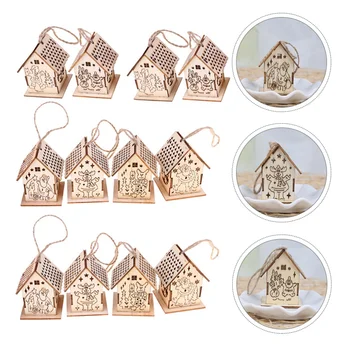 12pcs Festival LED Light House Wood House Hanging Christmas Tree Decorations
12pcs Festival LED Light House Wood House Hanging Christmas Tree Decorations