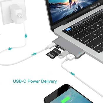 New USB C Hub Multi USB Ports Type C Adapter with 4K HDMI USB 3.0 Charging Port 5 in 1 for MacBook Laptop
New USB C Hub Multi USB Ports Type C Adapter with 4K HDMI USB 3.0 Charging Port 5 in 1 for MacBook Laptop