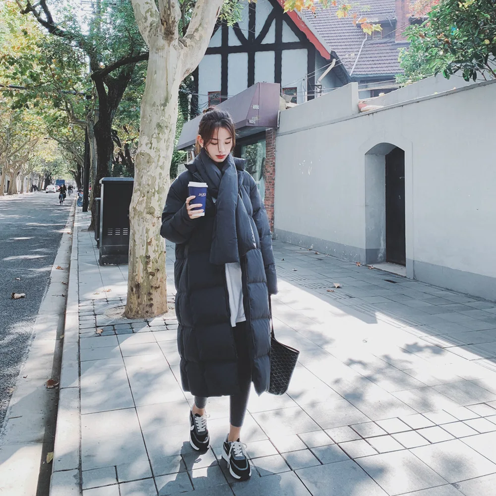Photo Shoot with Scarf Cotton Overcoat 2019 Winter New Style WOMEN'S Dress Retro Laziness-Style Stand Collar Long down Jacket Co
Photo Shoot with Scarf Cotton Overcoat 2019 Winter New Style WOMEN'S Dress Retro Laziness-Style Stand Collar Long down Jacket Co