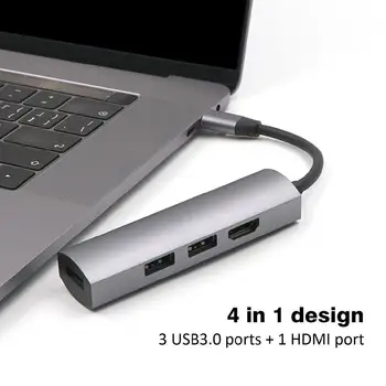 For Type-C Hub3.0 + Hdmi4K 4 in 1 Notebook Mobile Phone Adapter Notebook for mate10mate20 P20 P30
For Type-C Hub3.0 + Hdmi4K 4 in 1 Notebook Mobile Phone Adapter Notebook for mate10mate20 P20 P30