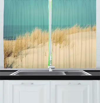 Modern Kitchen Curtains Calm Sunny Beach Scenery Sand Dunes Morning in Baltic Sea Tranquil Holiday Picture Window Drapes
Modern Kitchen Curtains Calm Sunny Beach Scenery Sand Dunes Morning in Baltic Sea Tranquil Holiday Picture Window Drapes