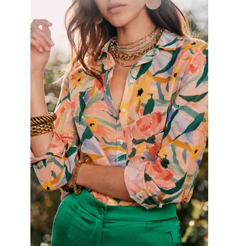 French 2020 Early Autumn Summer Retro Colour Ink Wash Flower Printing Long Sleeve Shirt Rayon Fashion Top Women Blouse
French 2020 Early Autumn Summer Retro Colour Ink Wash Flower Printing Long Sleeve Shirt Rayon Fashion Top Women Blouse