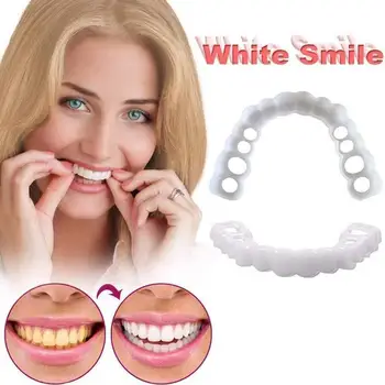 1 Set Perfect Smile Teeth Veneers Top and Bottom Fake Cosmetic Teeth Veneers Instant Comfort Fit Whitening Denture Cover 
1 Set Perfect Smile Teeth Veneers Top and Bottom Fake Cosmetic Teeth Veneers Instant Comfort Fit Whitening Denture Cover