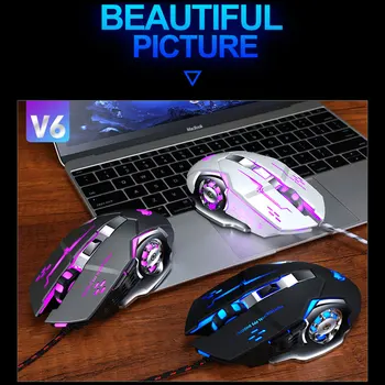 V6 Mechanical Wired Gaming Mouse Professional Game Mouse Mice 6 Buttons 3200DPI Computer Mouse USB Optical For Laptop Desktop
V6 Mechanical Wired Gaming Mouse Professional Game Mouse Mice 6 Buttons 3200DPI Computer Mouse USB Optical For Laptop Desktop