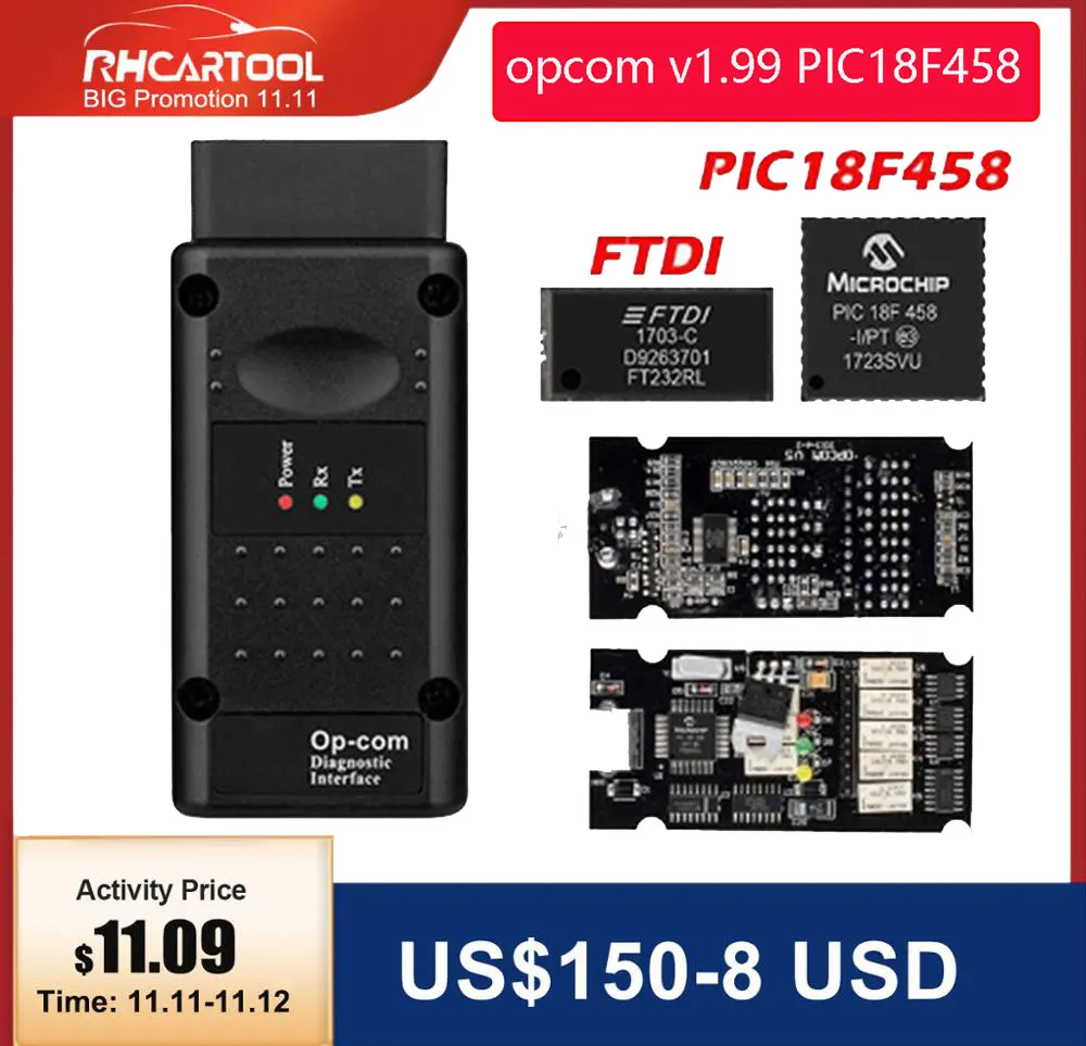 OP COM opcom V1.99 With real PIC18F458 FTDI FT232RL Chip OBD2 Diagnostic Tool OP-COM For Opel OPCOM v1.78 70 Can be flash update
OP COM opcom V1.99 With real PIC18F458 FTDI FT232RL Chip OBD2 Diagnostic Tool OP-COM For Opel OPCOM v1.78 70 Can be flash update