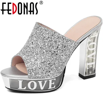 FEDONAS Sexy Glitters Sandals Woman High Heels Platforms Pumps Party Prom Peep Toe Slippers Summer Spring Newest Shoes Woman
FEDONAS Sexy Glitters Sandals Woman High Heels Platforms Pumps Party Prom Peep Toe Slippers Summer Spring Newest Shoes Woman
