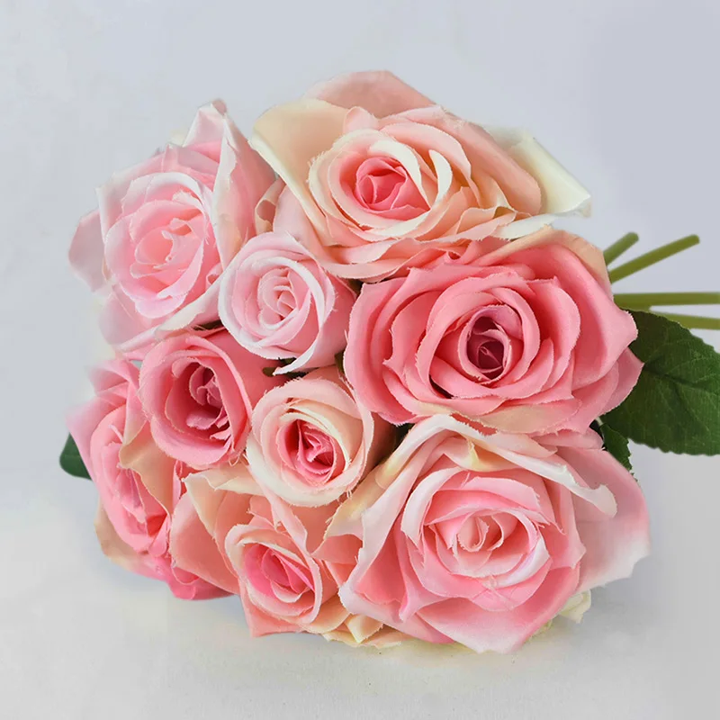 9pcs Artificial Rose Flowers Bouquet Silk Rose Flower Wedding Bride Bouquet Fake Roes for Home Party Decoration Wedding Supplies 
9pcs Artificial Rose Flowers Bouquet Silk Rose Flower Wedding Bride Bouquet Fake Roes for Home Party Decoration Wedding Supplies