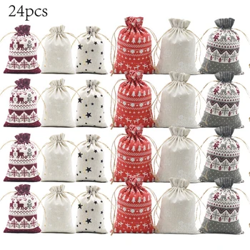 Christmas DIY Advent Calendar Countdown 1-24 Numbers Bag Candy Storage Kraft Paper Cards Linen Rope Drawstring Pouch Gift Bags
Christmas DIY Advent Calendar Countdown 1-24 Numbers Bag Candy Storage Kraft Paper Cards Linen Rope Drawstring Pouch Gift Bags