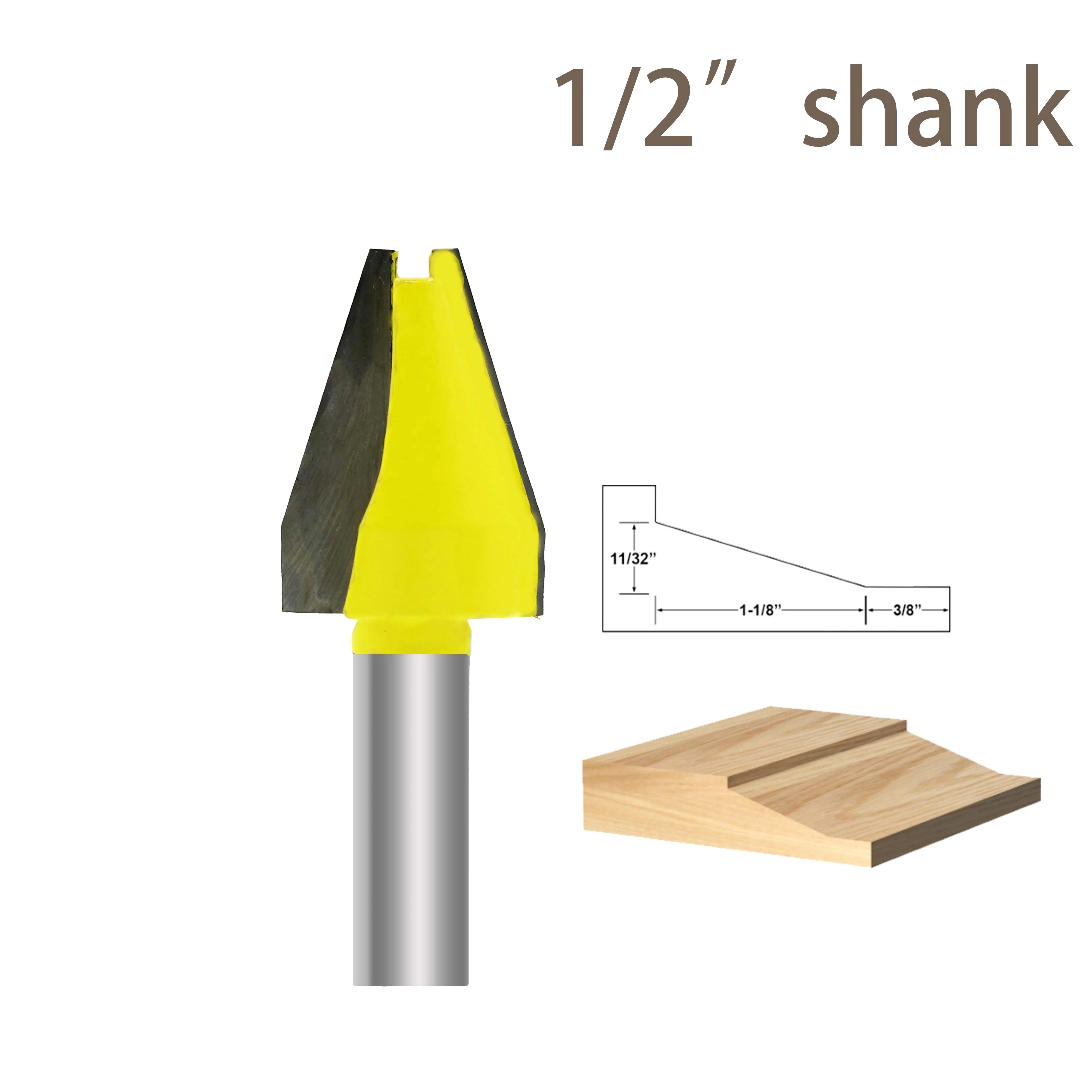 1/2"Shank milling cutters end mill Panel Raiser Router Bit - Vertical - Bevel Design Woodworking cutter Tenon Cutter for fresa
1/2"Shank milling cutters end mill Panel Raiser Router Bit - Vertical - Bevel Design Woodworking cutter Tenon Cutter for fresa