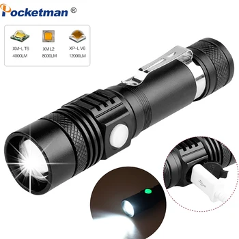 6200LM Super Bright Led flashlight USB linterna led torch T6/L2/V6 Power Tips Zoomable Bicycle Light 18650 Rechargeable
6200LM Super Bright Led flashlight USB linterna led torch T6/L2/V6 Power Tips Zoomable Bicycle Light 18650 Rechargeable