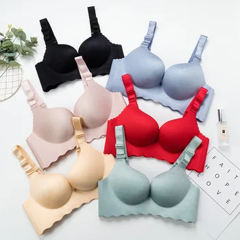 Autumn and Winter Solid Seamless Bra Women's Non-Magnetic Iron-Free-Gathering Bra Thin Non-Steel Ring Adjustable Bra
Autumn and Winter Solid Seamless Bra Women's Non-Magnetic Iron-Free-Gathering Bra Thin Non-Steel Ring Adjustable Bra