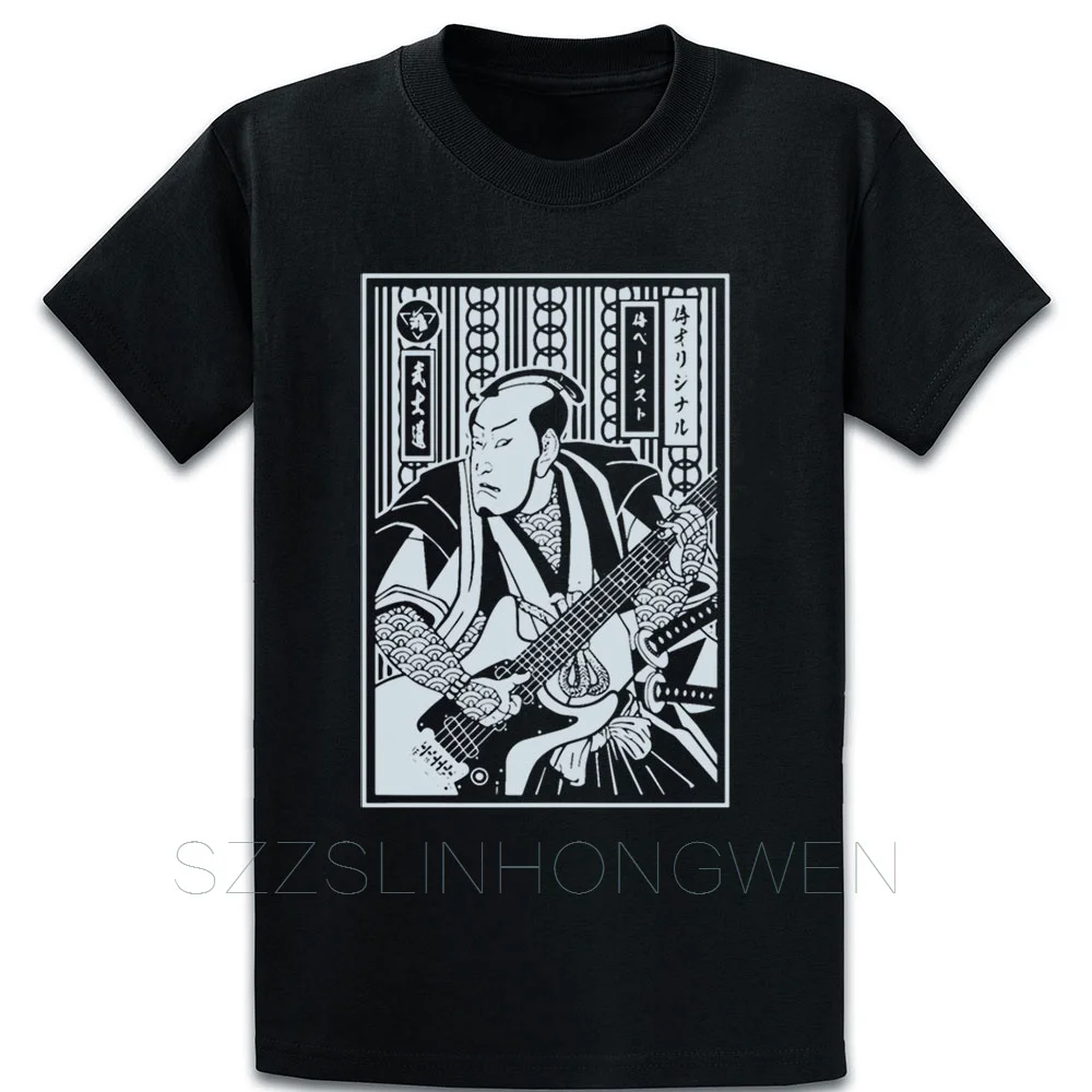 Guitar Samurai Tranditional Art музыкальная Мужская японская футболка с коротким рукавом