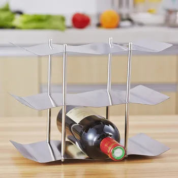 Hot Wine Rack 3 Tiers 9 bottles Stainless Steel Kitchen Tabletop Countertop Freestanding Wave Wine Rack Display Shelf Wine Holde
Hot Wine Rack 3 Tiers 9 bottles Stainless Steel Kitchen Tabletop Countertop Freestanding Wave Wine Rack Display Shelf Wine Holde