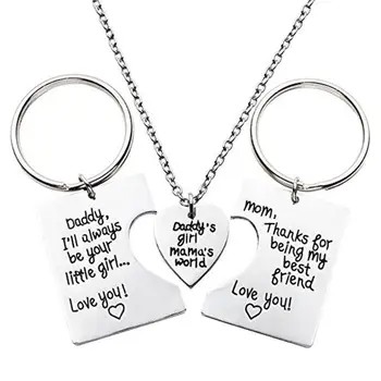 3pcs/Set Daddy Girl Mama World Letters Pendant Love Necklace Titanium Steel Mother Father Kids Simple Key Rings Jewelry Gifts
3pcs/Set Daddy Girl Mama World Letters Pendant Love Necklace Titanium Steel Mother Father Kids Simple Key Rings Jewelry Gifts