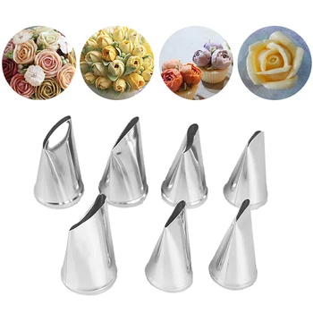 7Pcs Cake Decorating Tips Set Stainless steel Cream Icing Tulip petal mouth Rose Nozzle Pastry Tools Fondant Decorating Tools
7Pcs Cake Decorating Tips Set Stainless steel Cream Icing Tulip petal mouth Rose Nozzle Pastry Tools Fondant Decorating Tools