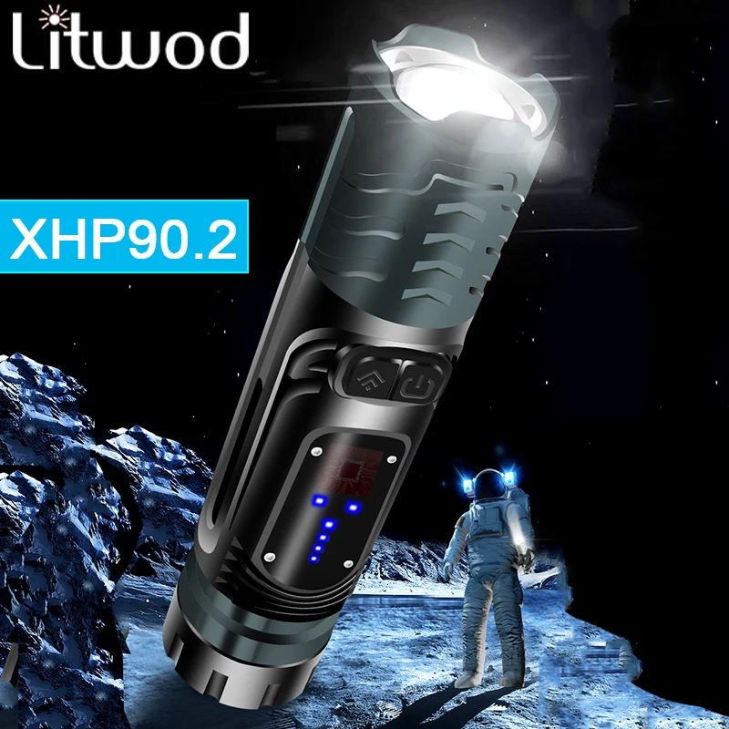 Фото Powergul XHP90.2 светодиодный фонарик COB факел 9-ядерный высококачественный USB