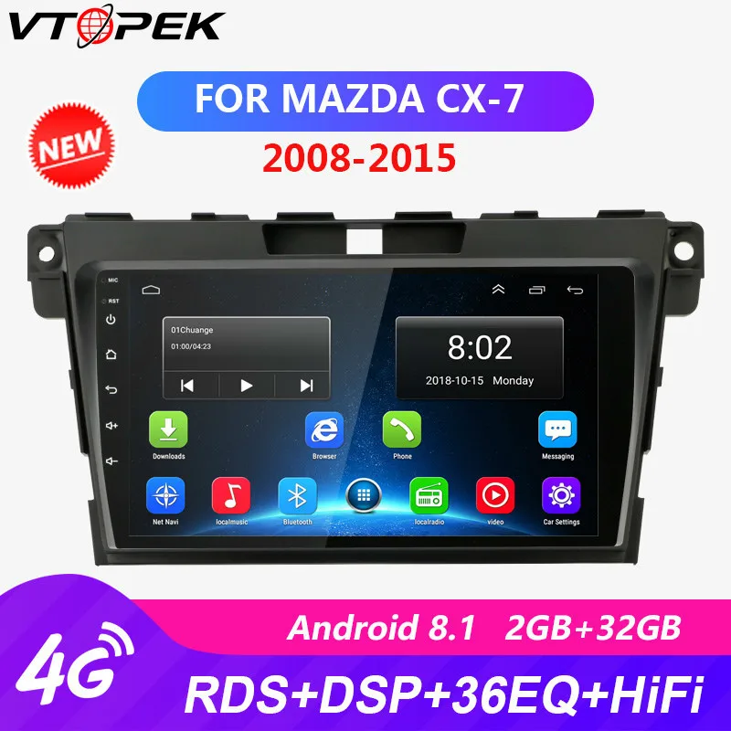 Vtopek For Mazda CX7 2008-2015 9" Android Car Radio RDS DSP Touch screen 4G WIFI player Navigation GPS autoradio NO DVD 2 din
Vtopek For Mazda CX7 2008-2015 9" Android Car Radio RDS DSP Touch screen 4G WIFI player Navigation GPS autoradio NO DVD 2 din