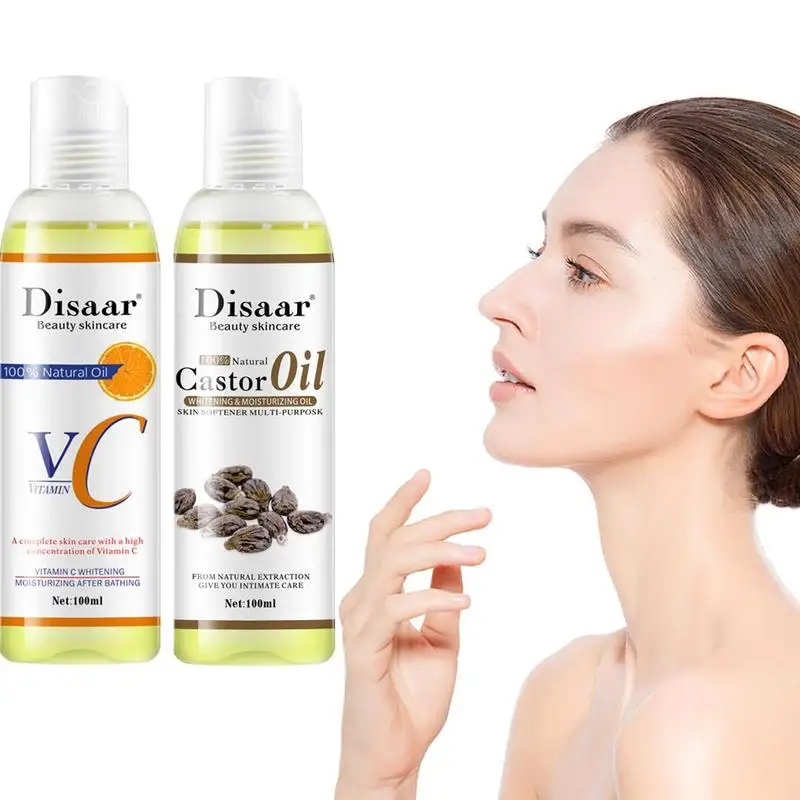 Disaar Castor Oil Oil/VC Moisturizing Oil Body Massage Moisturizing Brightening Skin Tone Firming Massage Oil VC Essence 100ml
Disaar Castor Oil Oil/VC Moisturizing Oil Body Massage Moisturizing Brightening Skin Tone Firming Massage Oil VC Essence 100ml