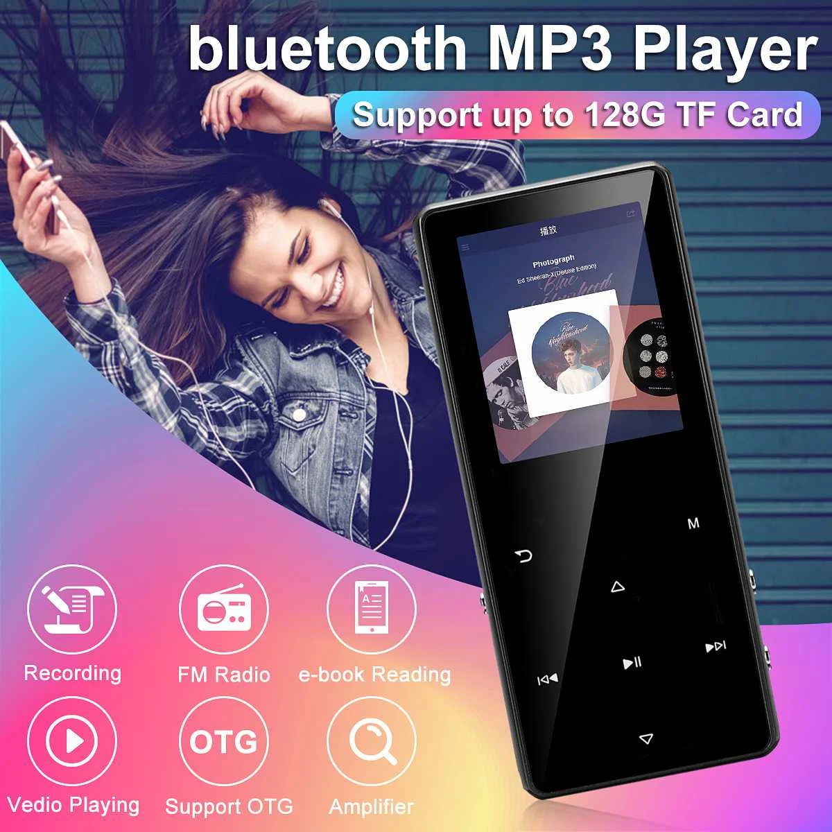 Support TF Card Portable 8G 16G 32G bluetooth MP3 HIFI Music Player FM Radio Sound Recording Voice Recorder with Earphones
Support TF Card Portable 8G 16G 32G bluetooth MP3 HIFI Music Player FM Radio Sound Recording Voice Recorder with Earphones