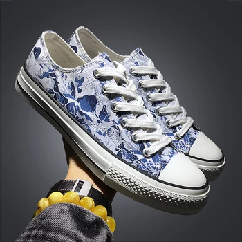 Flats Man Vulcanize Shoes Slip Resistance Men Casual Canvas Shoes Printing Flower Summer Men Sneakers Trainers Lersure Shoes
Flats Man Vulcanize Shoes Slip Resistance Men Casual Canvas Shoes Printing Flower Summer Men Sneakers Trainers Lersure Shoes