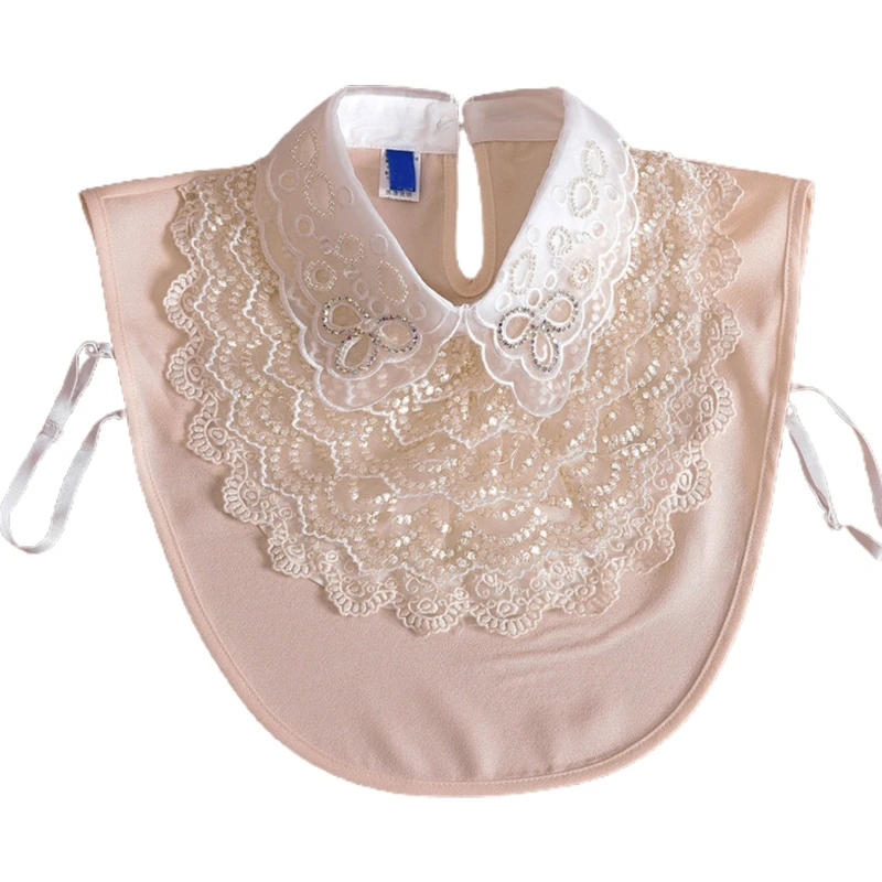 Korean Women Layered Lapel False Fake Collar Wavy Floral Lace Patchwork Detachab 649C
Korean Women Layered Lapel False Fake Collar Wavy Floral Lace Patchwork Detachab 649C