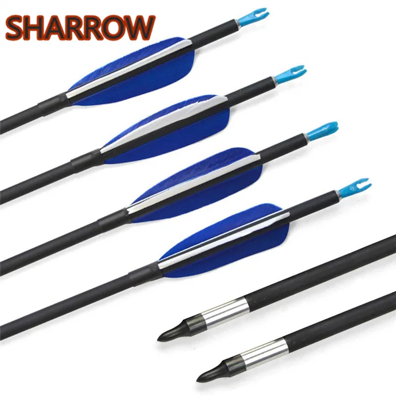 12pcs 32" Archery Carbon Arrow Spine 700 ID 5.2mm Carbon Arrows Replaceable Broadhead For Hunting Training Shooting Accessories
12pcs 32" Archery Carbon Arrow Spine 700 ID 5.2mm Carbon Arrows Replaceable Broadhead For Hunting Training Shooting Accessories