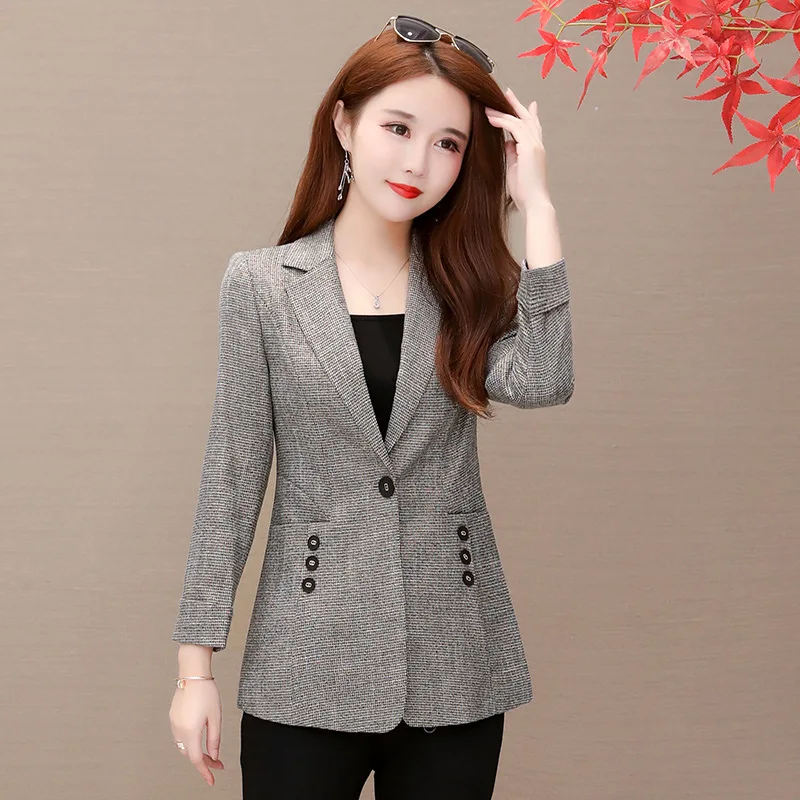 2019 Autumn New Style Plaid Graceful Korean-style Popular Fashion Elegant Slimming Short Small Suit WOMEN'S Coat
2019 Autumn New Style Plaid Graceful Korean-style Popular Fashion Elegant Slimming Short Small Suit WOMEN'S Coat