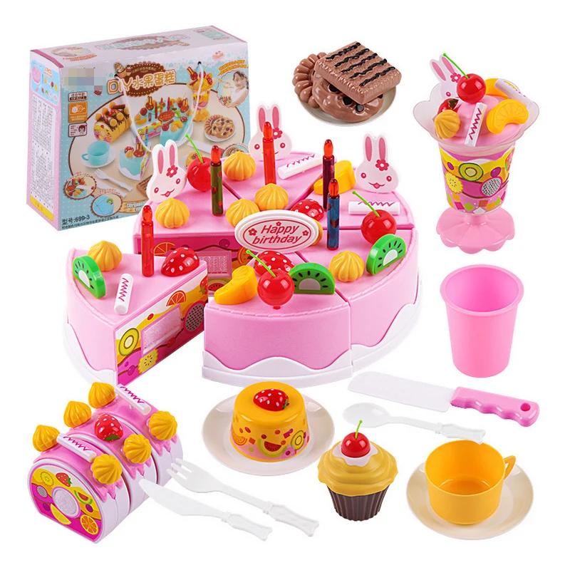 Детские кухонные игрушки 75 шт./компл. пластиковые для торта на день рождения