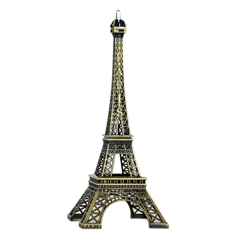 

Cute Gifts Metal Art Crafts Paris Eiffel Tower Model Figurine Zinc Alloy Statue Travel Souvenirs Home Decorations