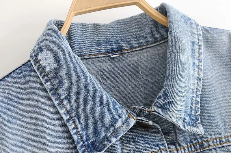 2018 Autumn New Style Korean-style WOMEN'S Wear Large Pocket Fold-down Collar Long Sleeve Loose-Fit Short Jacket Jeans Coat
2018 Autumn New Style Korean-style WOMEN'S Wear Large Pocket Fold-down Collar Long Sleeve Loose-Fit Short Jacket Jeans Coat