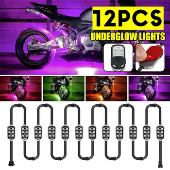 12PCS Motorcycle Glow Lights 12SMD DC12V Light set Motorcycle ATV RGB LED 16 static color modes Neon Under Glow Strip
12PCS Motorcycle Glow Lights 12SMD DC12V Light set Motorcycle ATV RGB LED 16 static color modes Neon Under Glow Strip