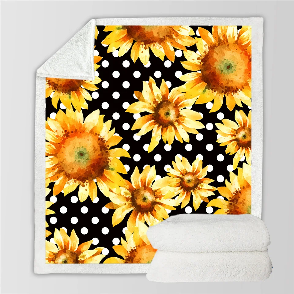 Flower Sunflower Funny Character Blanket 3D Print Sherpa Blanket on Bed Home Textiles Dreamlike Style 20
Flower Sunflower Funny Character Blanket 3D Print Sherpa Blanket on Bed Home Textiles Dreamlike Style 20