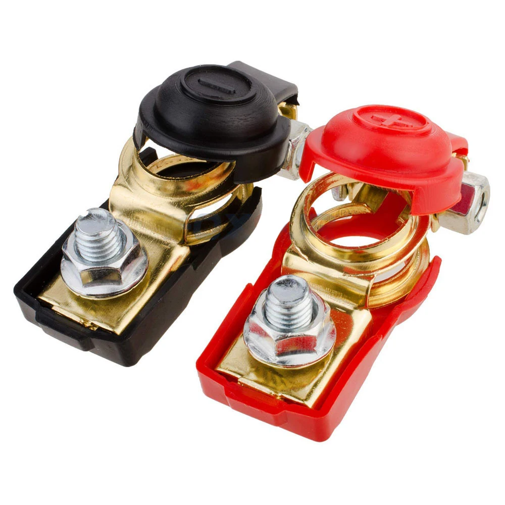 

Auto Car Battery Terminal Connector Battery 1 Pair 6V/12V Quick Release Battery Terminals Clamps Clips Copper For Car Truck