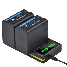Power-Indicator F970-Battery Dual-Charger Sony NP-F750 F960 7800mah X with LCD for Power-Indicator F970-Battery Dual-Charger Sony NP-F750 F960 7800mah X with LCD for
