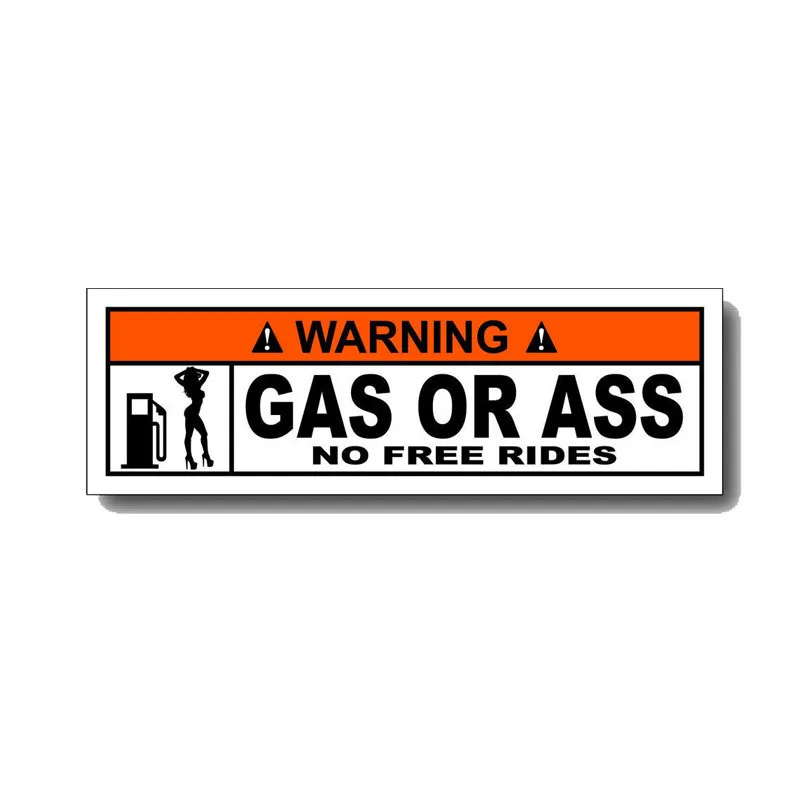 

CMCT sexy gas or ass warning funny PVC personalized car waterproof cover scratch ethyl thin sticker, 15cm * 4cm