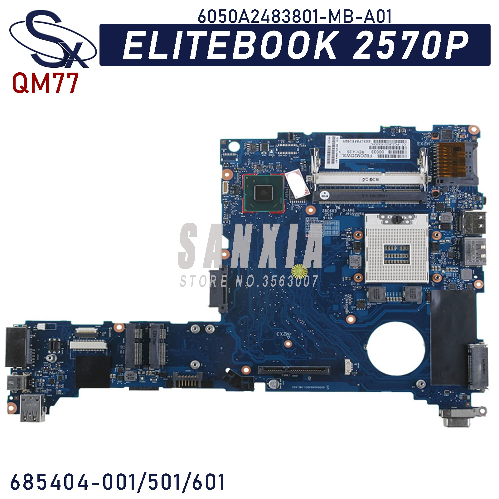 Материнская плата KEFU 6050A2483801-MB-A01 для ноутбука HP EliteBook 2570P оригинальная материнская