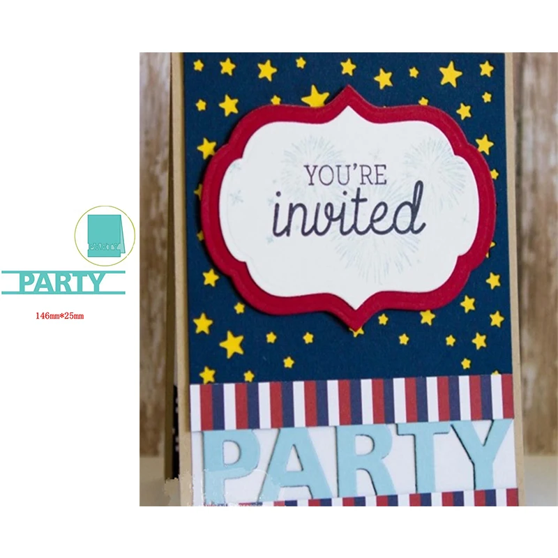 Elegant PARTY Word Hollow Popular Letters Decoration Metal Cutting Dies For DIY Scrapbooking Paper Cards Crafts New 2019
Elegant PARTY Word Hollow Popular Letters Decoration Metal Cutting Dies For DIY Scrapbooking Paper Cards Crafts New 2019