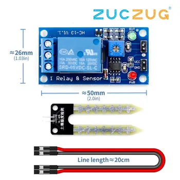 5V/12V Soil Moisture Relay Module Electronics Soil Moisture Sensor Humidity Detection Relay Control Automatic Watering for Ardui
5V/12V Soil Moisture Relay Module Electronics Soil Moisture Sensor Humidity Detection Relay Control Automatic Watering for Ardui
